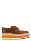 Prada Spazzolato Re-edition Platform Wingtip Loafers