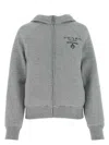Prada Luxe Cashmere Blend Hooded Down Jacket