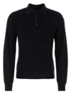Prada Black Cashmere Blend Polo Shirt