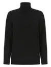 Prada Knit Turtleneck Sweater With Ribbed Cuffs And Hemline