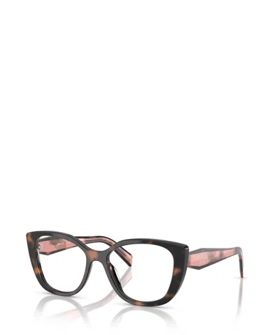 Prada Women's Cat Eye Eyeglasses, Pr B04v In Mauve Tortoise