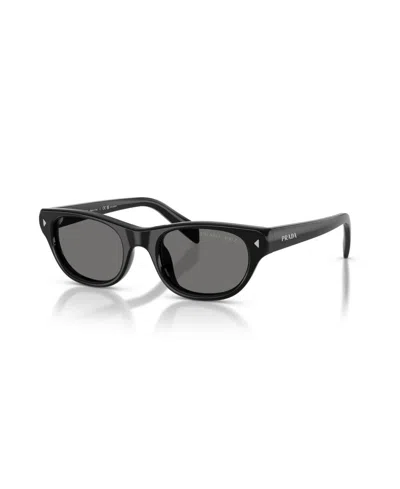 Prada 52mm Polarized Cat Eye Sunglasses In Blue
