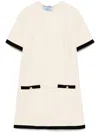Prada Women C/fiocco Dietro Abito Corto M/c In Multicolor
