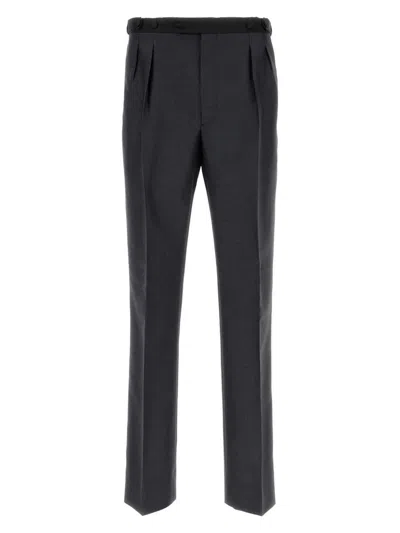 PRADA WOMEN'S CHARCOAL MOHAIR BLEND PANT