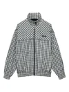 Prada Jacket High Collar Elastic Cuffs Hem In Multi