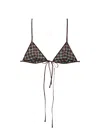Prada Checked Georgette Bra In Multi