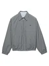 Prada Check-pattern Zip-fastening Jacket In Gray