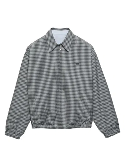 PRADA WOMEN'S CHECKED POPLIN JACKET