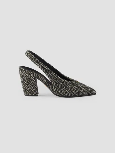 PRADA WOMEN'S CHEVRON SLINGBACK PUMPS