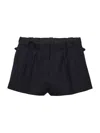 Prada Chevron Pleated Shorts In Blue