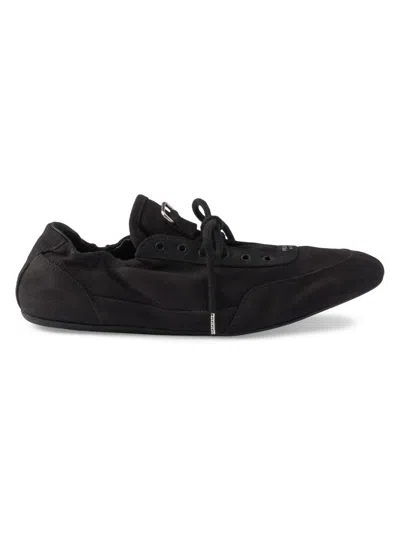 PRADA WOMEN'S COLLAPSE CANVAS SNEAKERS