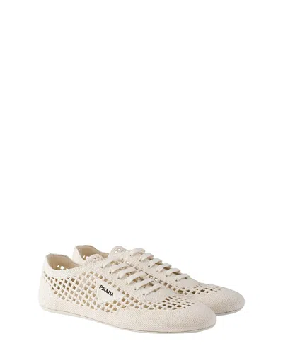 PRADA WOMEN'S COLLAPSE CROCHET LACED SNEAKERS