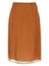 Prada Double Layer Semi-sheer Midi Skirt