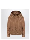 Prada Cork-coloured Jacket In Re-nylon In Brown