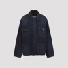 Prada Long-sleeved Casual Jacket In Blue