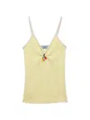 Prada Cotton Bouclé Top In Yellow