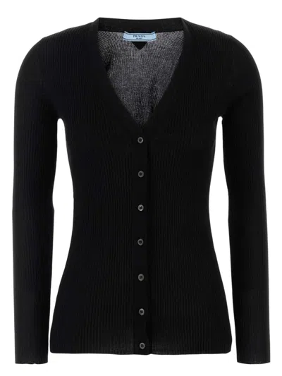 PRADA WOMEN'S COTTON CARDIGAN