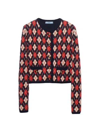 PRADA WOMEN'S COTTON CARDIGAN