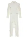 Prada Cotton Jumpsuit With Elasticated Cuffs And Epaulettes