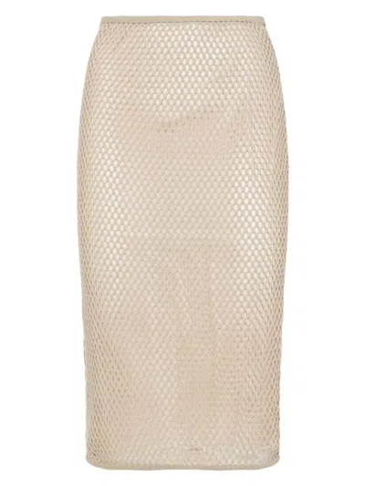 PRADA WOMEN'S COTTON MIDI SKIRT