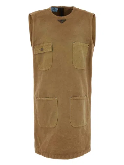 PRADA WOMEN'S COTTON MINI DRESS