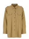 Prada Camicia Oversize In Cotone Cammello Donna