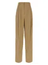 Prada Pantalone In Cotone Cammello Donna