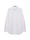 Prada Cotton Poplin Shirt In Gray