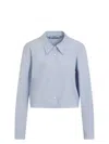 Prada Camicia In Popeline Azzurro  Donna