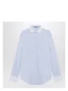 Prada Light Blue Cotton Shirt Women In Light Blue