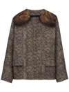 Prada Women Cotton Single-breasted Caban Jacket In Multicolor