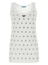 Prada Cut-outs And Studs Cotton Top