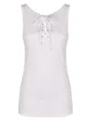 Prada White Cotton Jersey Top In White