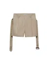Prada Cotton Twill Bermudas In Beige Khaki