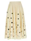 Prada Gonna In Cotone Crema Donna
