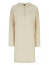Prada Abito Felpa In Cotone Stretch Crema Donna