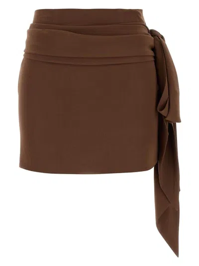 PRADA WOMEN'S CREPE MINI SKIRT