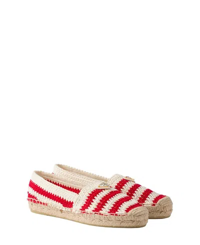 PRADA WOMEN'S CROCHET ESPADRILLES
