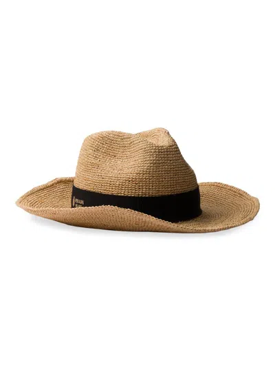 Prada Women's Crochet Hat In Nude