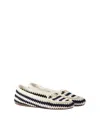 Prada Crochet Design Flat Sole Loafers In Blue