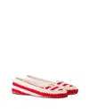 Prada Mocassini In Crochet Ricamato  Donna In Red