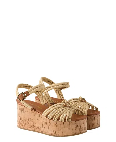PRADA WOMEN'S CROCHET PLATFORM SANDALS