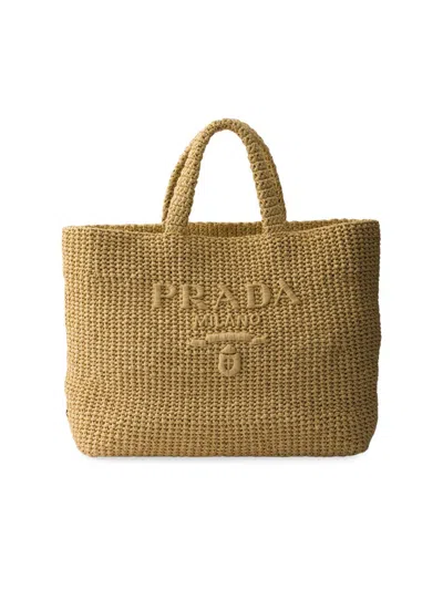PRADA WOMEN'S CROCHET TOTE BAG