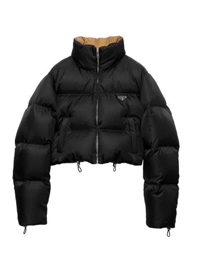 PRADA WOMEN'S CROPPED RE-NYLON DOWN JACKET