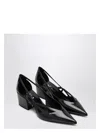 Prada Leather Cutout Block-heel Pumps In Animal Print