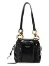 Prada Dangle Hand Bags Black