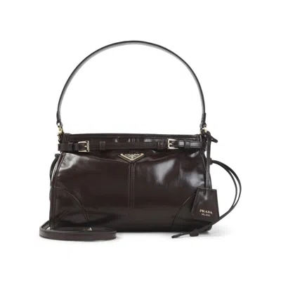 Prada Dark Brown Bonnie Shoulder Bag
