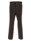 Prada Dark Brown Mohair Blend Wide-leg Pant