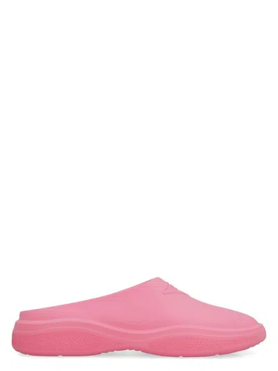 PRADA WOMEN'S DARK RUBBER SLIPPERS SANDAL