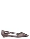 Prada Satin Cut-out Ballet Flats